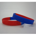 Custom Debossed Segmental Two-Color Silicone Bracelet
